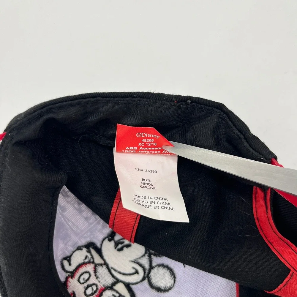 Disney Mickey Mouse Boys Comic Strip Snapback Hat Black Red White